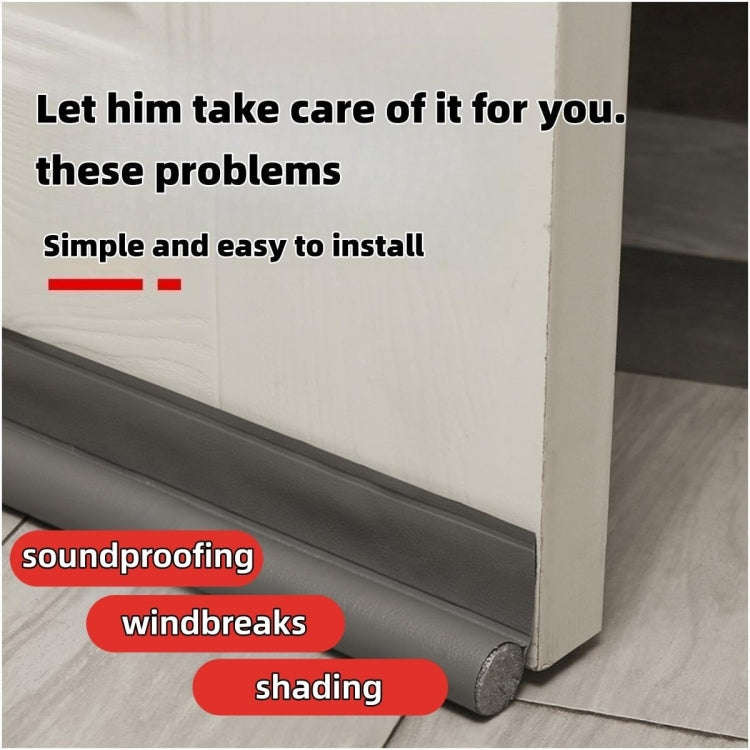 Door Bottom Seal Strip Door Seam Soundproof Windproof Sticker Door Foot Down Gap Self-Adhesive Bl...