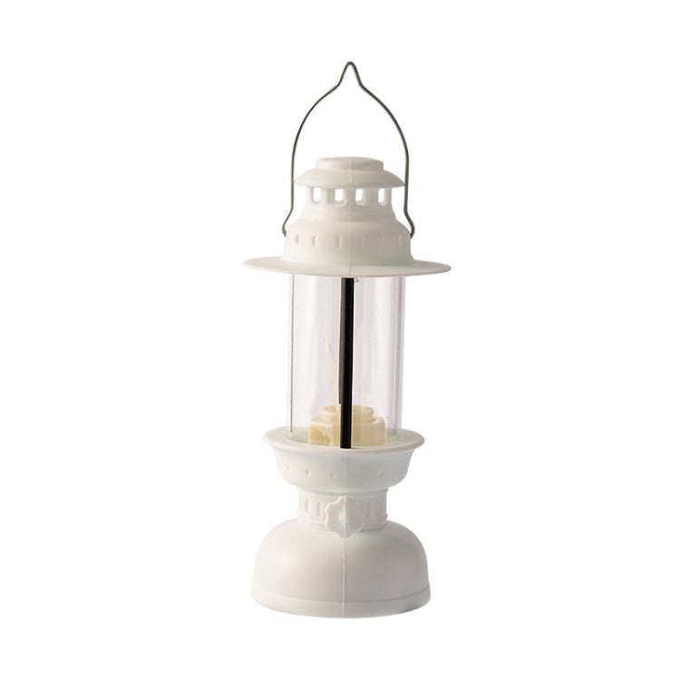 Retro LED Electronic Portable Lights Christmas Decoration Night Lights, Style: Candle (White)
