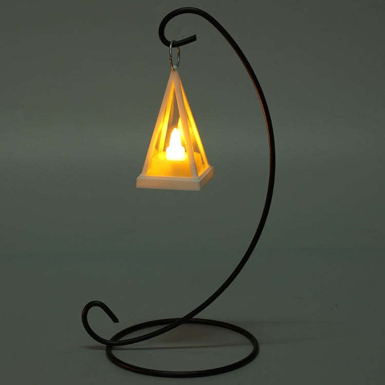 Cubic Triangle LED Electronic Candle Lights Pyramid Party Atmosphere Decoration Lamps(Black)