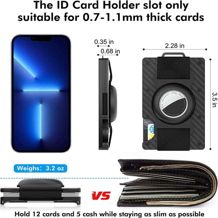Aluminum Wallet Men Card Holder Transparent Business Card Holder(For Air Tag)