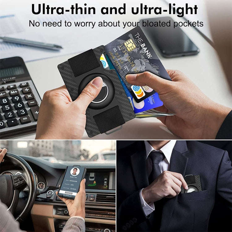 Aluminum Wallet Men Card Holder Transparent Business Card Holder(Backbone Buckle)