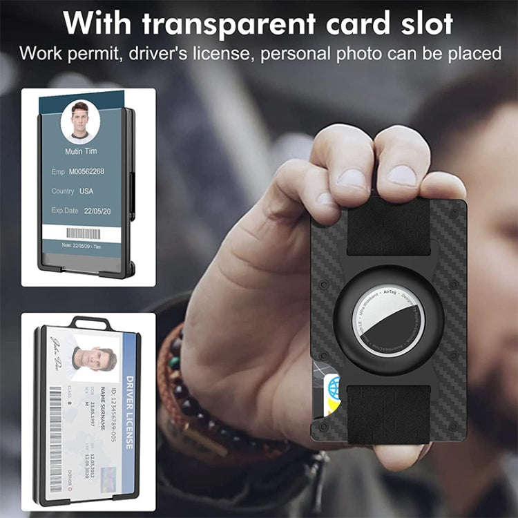 Aluminum Wallet Men Card Holder Transparent Business Card Holder(For Air Tag)
