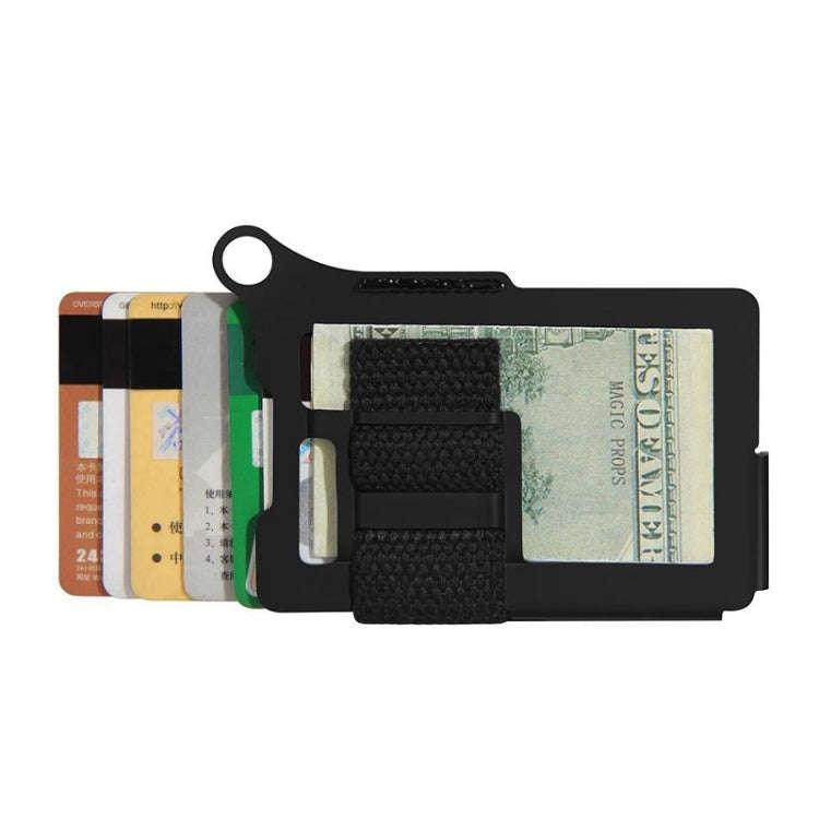 ZEEKER RFID Metal Card Holder EDC Multi-function Wallet(Black Cloth Belt)