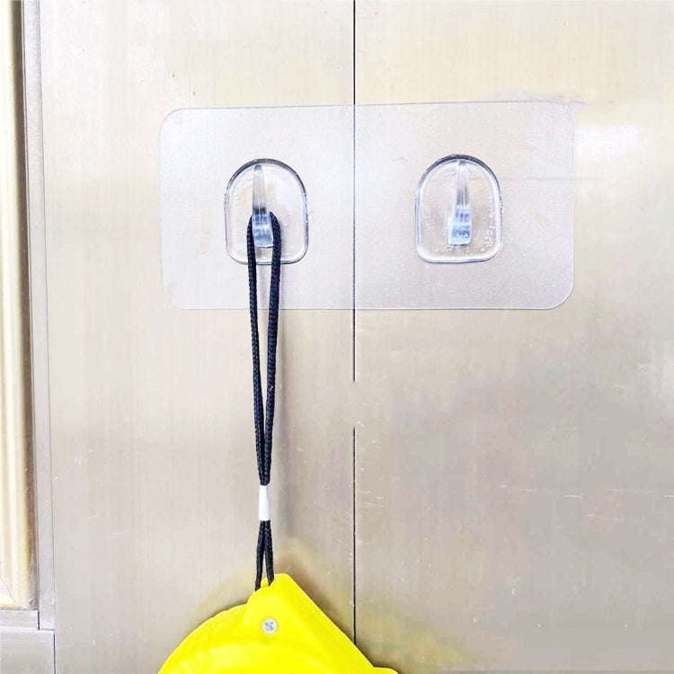 30pcs /Pack Double Hook for Paper Towels Plastic Traceless Sticky Hook(Transparent)