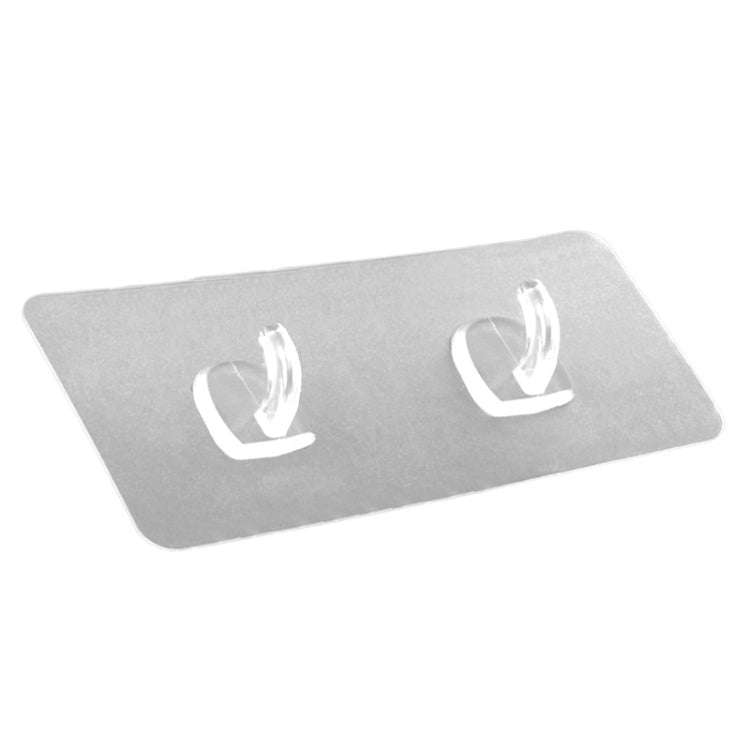 30pcs /Pack Double Hook for Paper Towels Plastic Traceless Sticky Hook(Transparent)