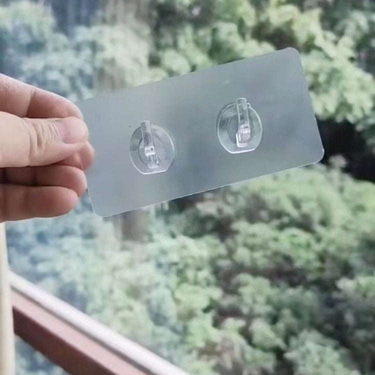 30pcs /Pack Double Hook for Paper Towels Plastic Traceless Sticky Hook(Transparent)