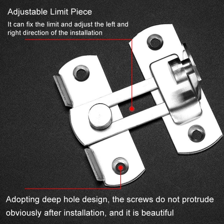 Extra Large 304 Stainless Steel Barn Door Lock Hook Stainless Steel Door Buckle Insertion