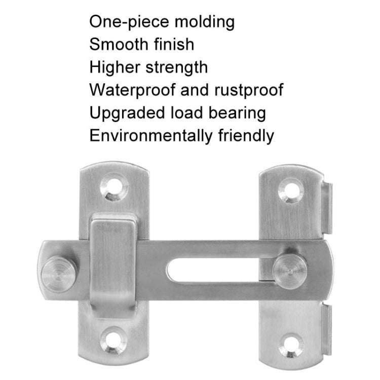 Medium Stainless Steel 90 Degree Barn Door Lock Hook Stainless Steel Door Buckle Insertion