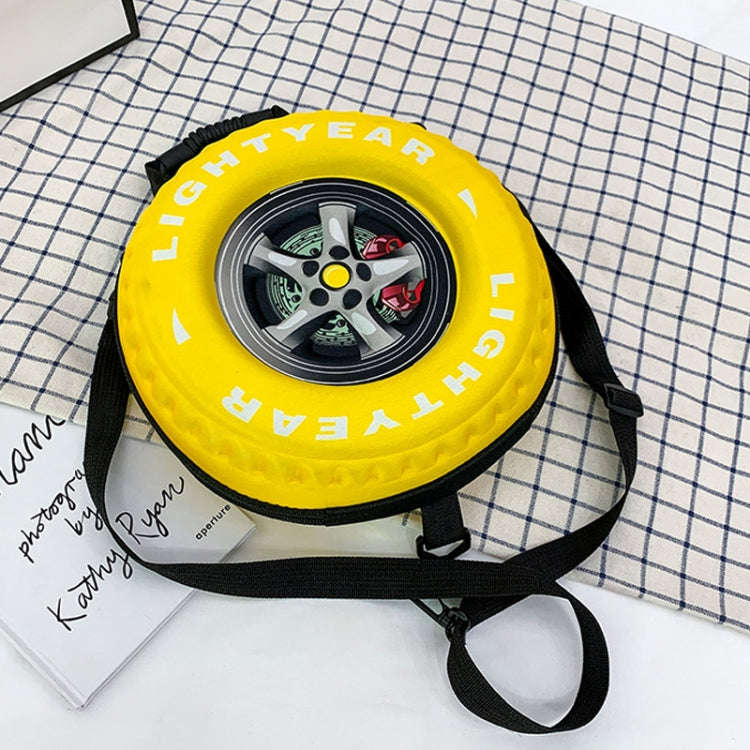 Children EVA Tire Shape Schoolbag Kindergarten Shoulder Bag(Yellow)