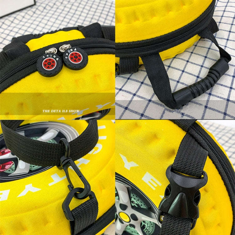 Children EVA Tire Shape Schoolbag Kindergarten Shoulder Bag(Yellow)