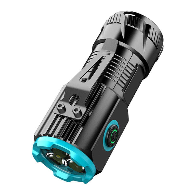 Mini Outdoor Dual Light Source Magnetic Hat Clip Multifunctional Portable Flashlight(without Batt...