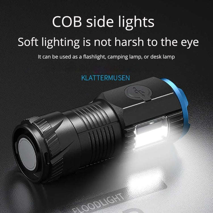 Mini Outdoor Dual Light Source Magnetic Hat Clip Multifunctional Portable Flashlight(without Batt...