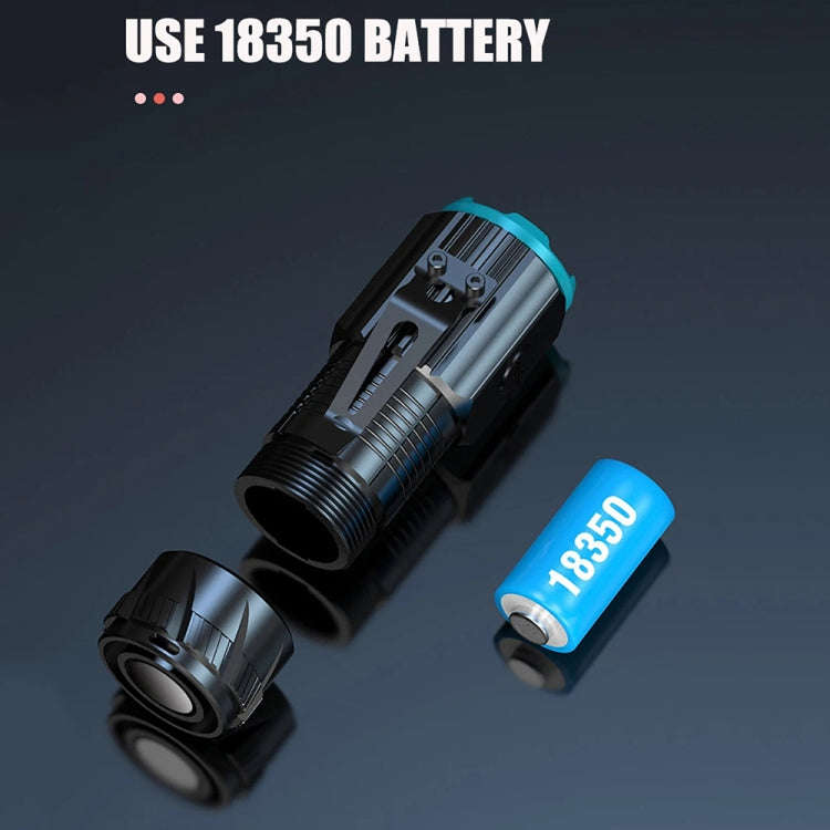 Mini Outdoor Dual Light Source Magnetic Hat Clip Multifunctional Portable Flashlight(without Batt...