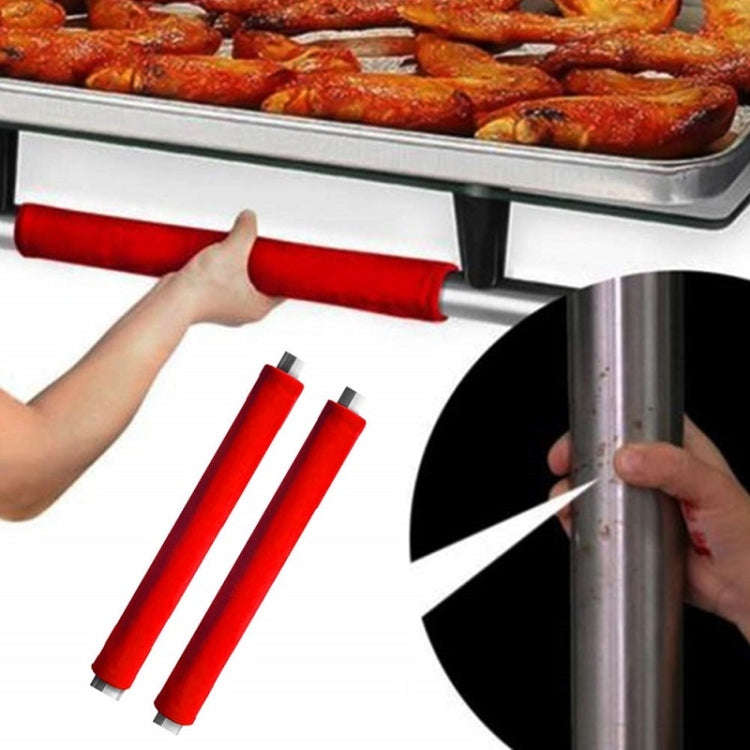 1pair Refrigerator Handle Anti-slip Cover Microwave Oven Oil-proof Handle Cover(Light Grey)