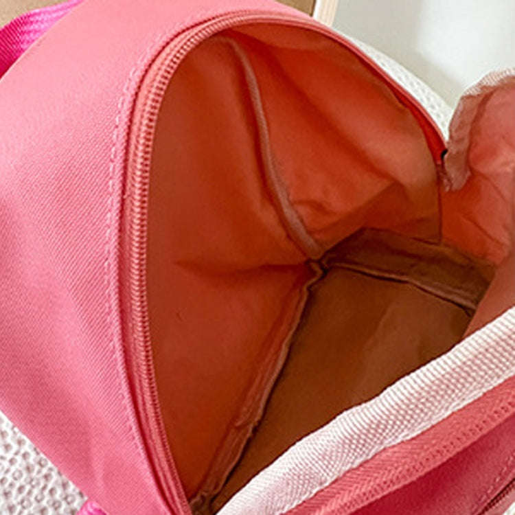 3-6 Year Old Kindergarten Children School Bag Simple Design Shoulder Bag(Pink)