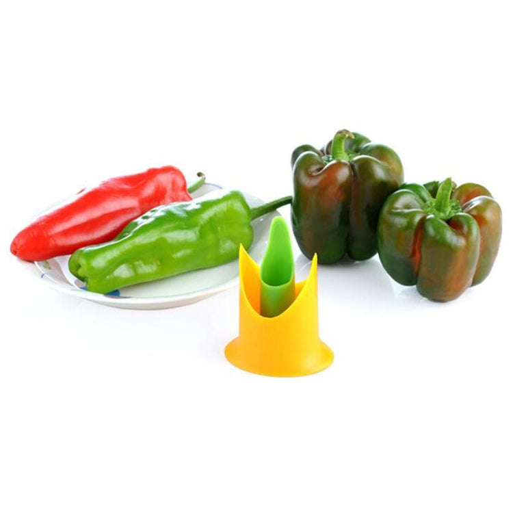 2 In 1 Chili Pepper Seed Extractor Kitchen Fruit and Vegetable Corer(OPP Packaging Color Random D...