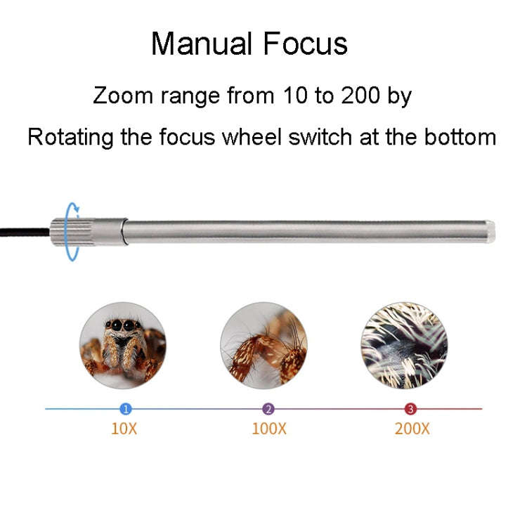 Teslong MS100 200X Magnification Adjustable Focus USB Microscope Phone And Computer HD Electronic...