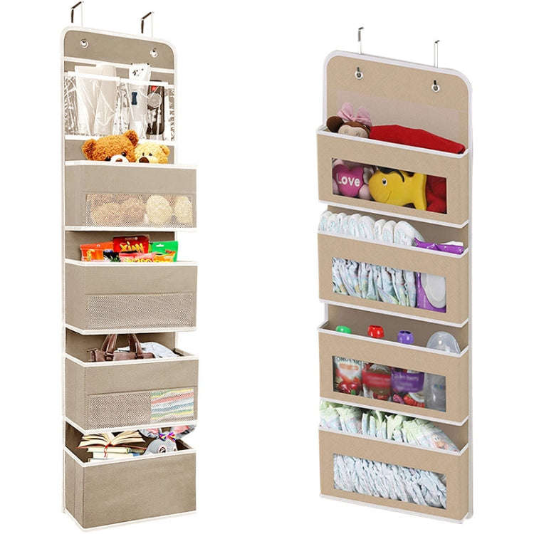 GD03 Wall-Mounted Fabric Storage Bag Wardrobe Room Door Behind Hanging Bag, Color: Lantern Flower...