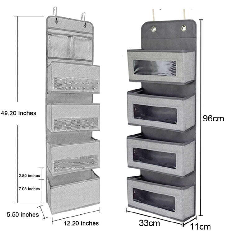 GD03 Wall-Mounted Fabric Storage Bag Wardrobe Room Door Behind Hanging Bag, Color: Lantern Flower...
