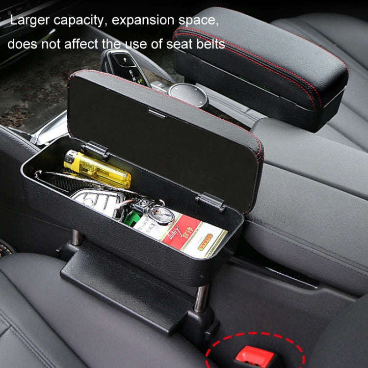 Car Wireless Charging Armrest Box Multifunctional Seat Crack Storage Box, Color: Brown