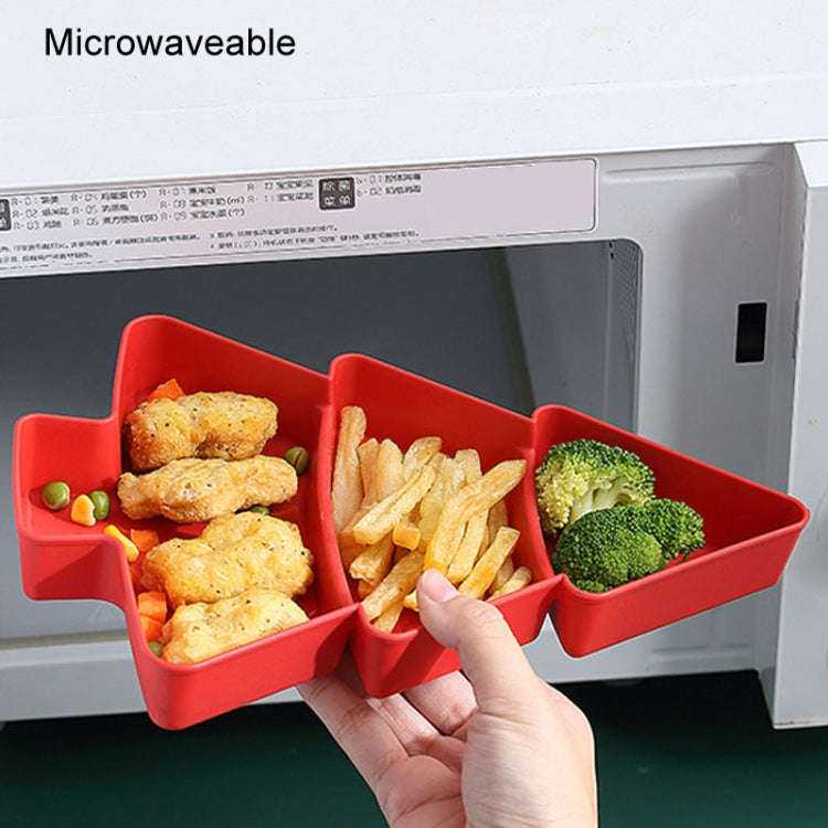 Christmas Tree Shape Fruit Discs Compartmentalized Home Snack Dish Plastic Candy Dried Fruit Melo...