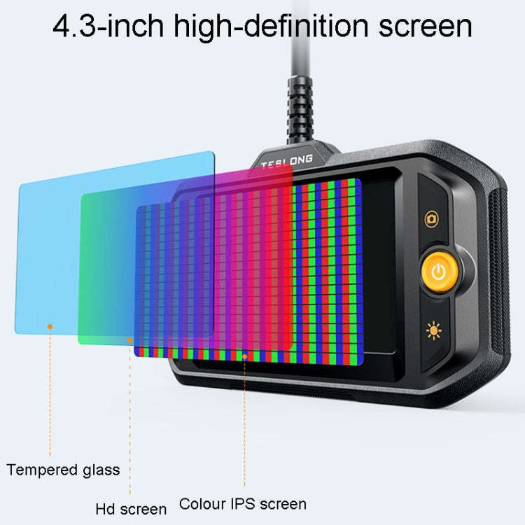 Teslong TS43S HD Camera Probe 4.3 Inch Screen All-In-One Industrial Borescope Auto Repair Tools, ...