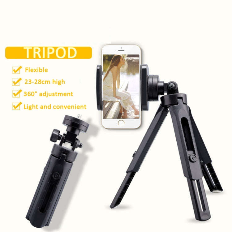 Portable Tabletop Camera Phone Tripod With Ball Head Removable Mini Selfie Tripod(Black)