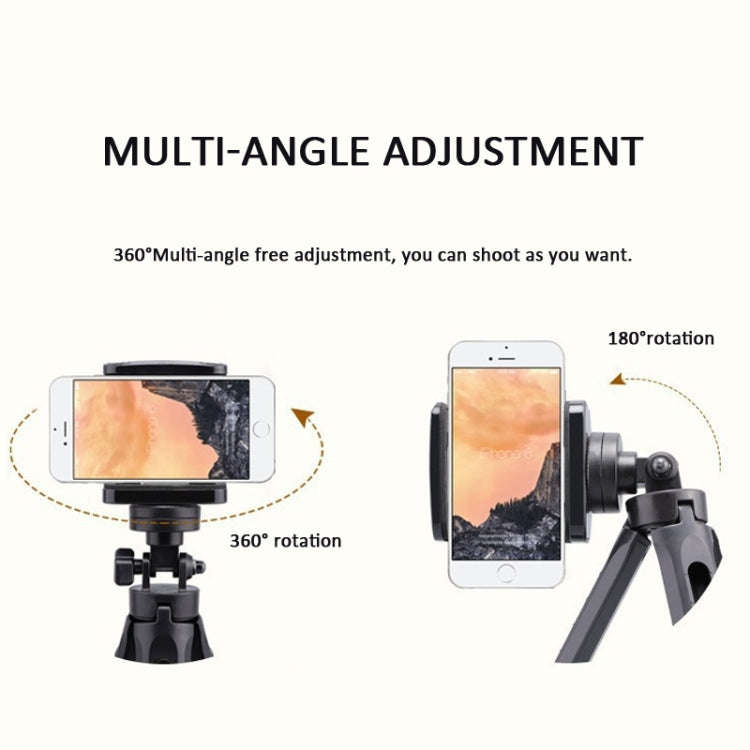 Portable Tabletop Camera Phone Tripod With Ball Head Removable Mini Selfie Tripod(Black)