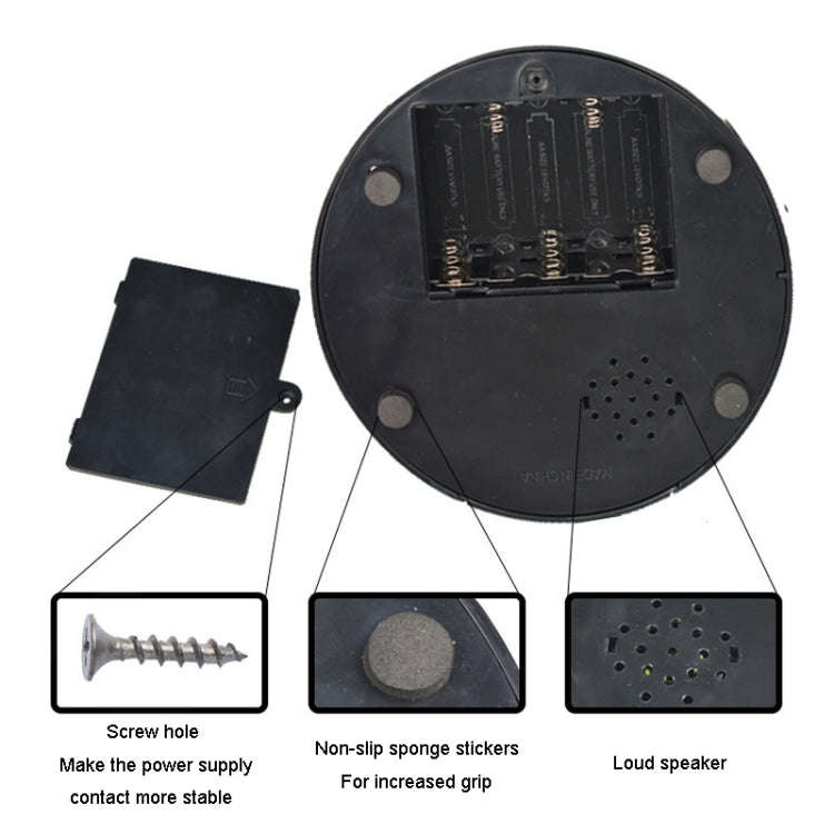 Student Multifunctional LED Flying Alarm Bells Lazy Flying Propeller Digital Alarm Clock(Black)