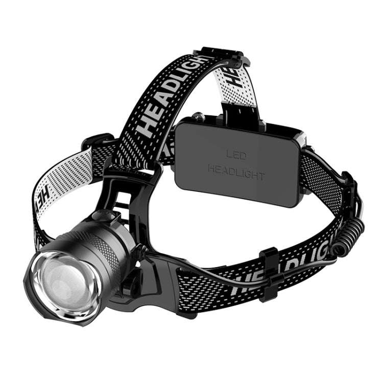 V103 P50 Outdoor Retractable Zoom Headlamp Waterproof Searchlight without Battery, Style: Non-sen...