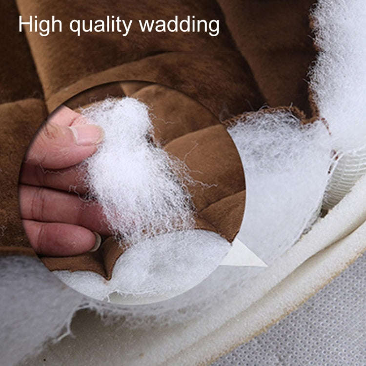 Car Winter Backless Plush Non-slip Non-binding Seat Cushion, Color: Front Row Beige