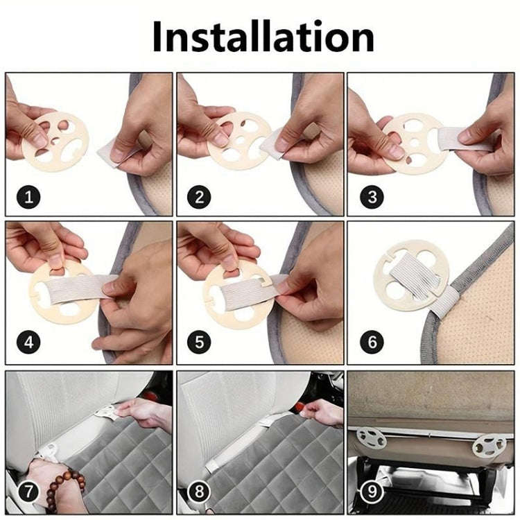 Car Winter Backless Plush Non-slip Non-binding Seat Cushion, Color: Front Row Beige