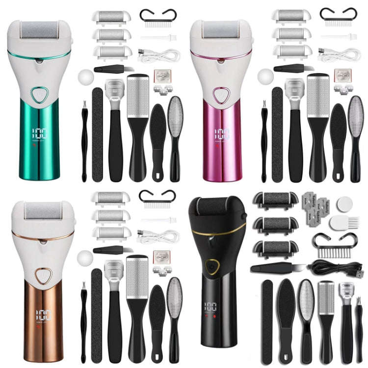 10pcs/set Household Electric Dead Skin Peeling Foot Grinder, Color: Gold