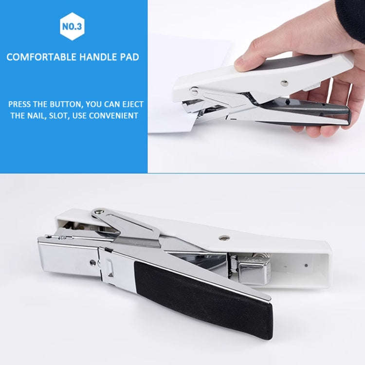 Deli  Labor-saving Stapler NO.12 Handheld Stapler Papers Stapling Machine, Spec: 0329 Black With ...