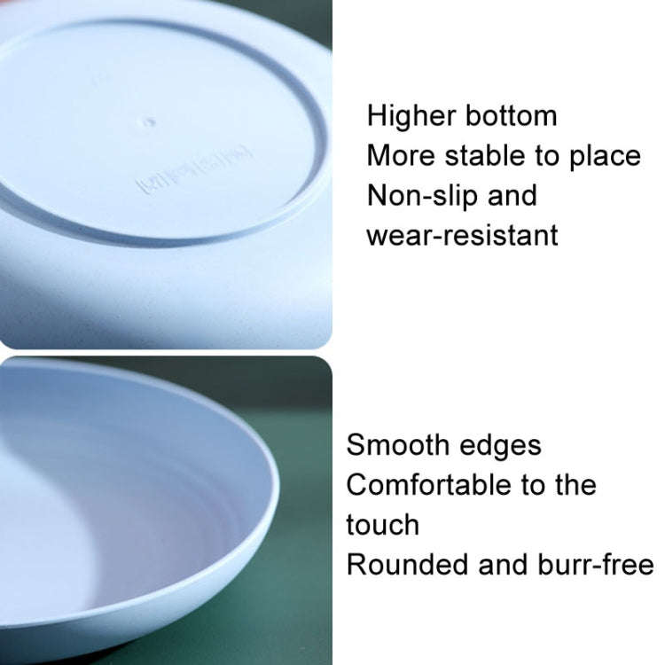 10 inch Wheat Straw Plastic Disk Round House Disk Fruit Plate(Beige)