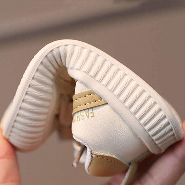 Baby Toddler Shoes Boys And Girls Packed Toe Anti Kick Casual Board Shoes, Size: 23(Khaki)