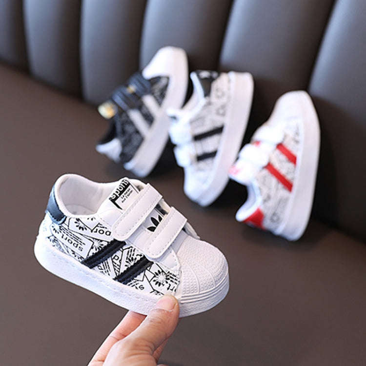 Shell Toe End Children Sneakers Boys Girls Casual Board Shoes, Size: 22(Red)