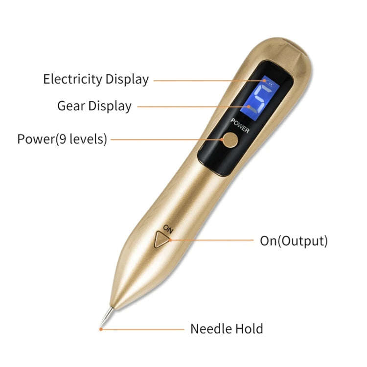 9 Gears Mole Spotting Pen LCD Home Laser Mole Spot Sweeping Beauty Instrument Without Shoot Light...
