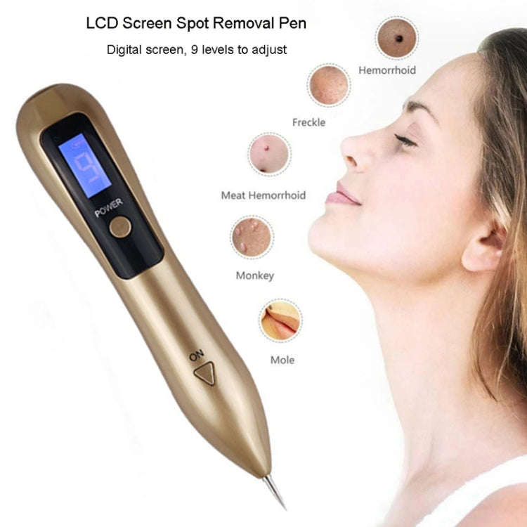 9 Gears Mole Spotting Pen LCD Home Laser Mole Spot Sweeping Beauty Instrument With Shot Light(Ros...