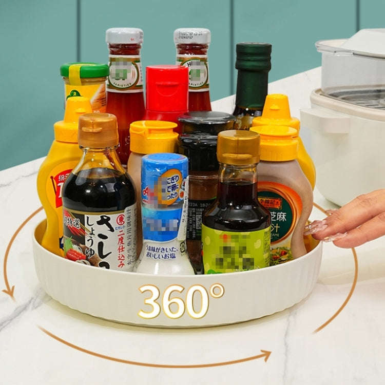 25cm 360 Degree Rotatable Storage Rack Kitchen Spices and Cosmetics Storage Tray