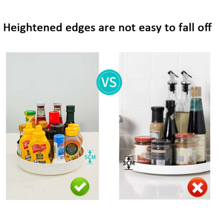 30cm 360 Degree Rotatable Storage Rack Kitchen Spices and Cosmetics Storage Tray