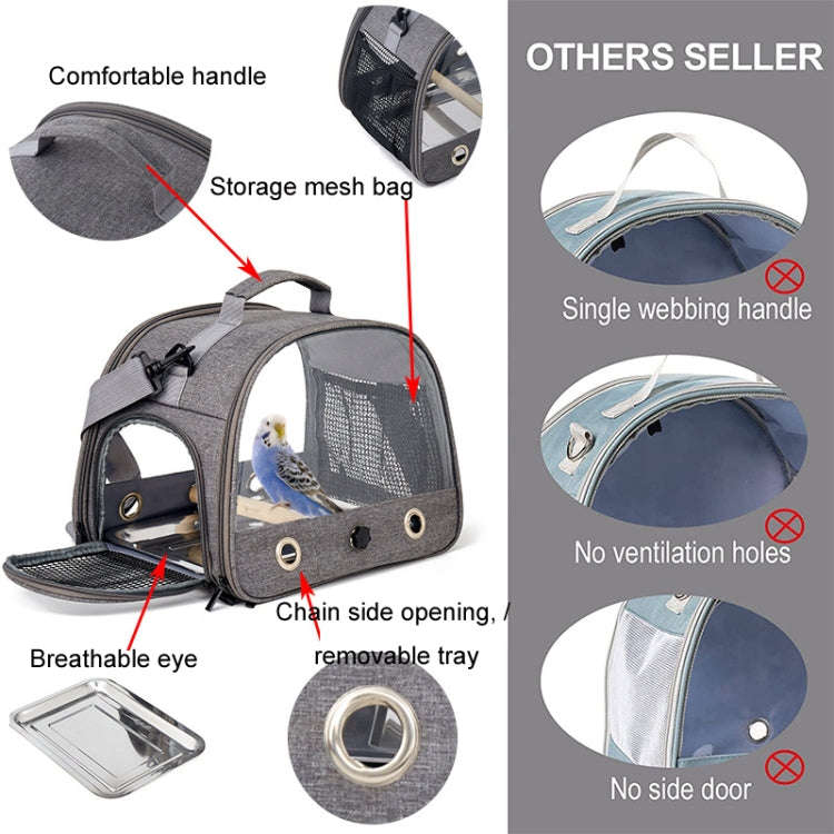 33x26x24cm Portable Foldable Birdcage Oxford Cloth Hamster Rabbit Squirrel Pet Outing Bag
