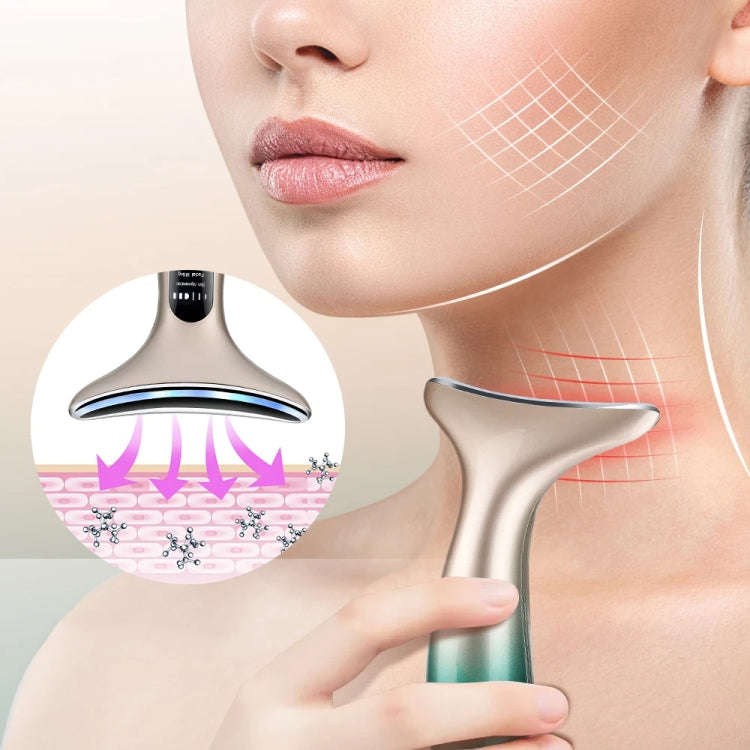 HY38 EMS Micro-Current Constant Temperature Neck Beauty Instrument Facial Introduction Device(Black)