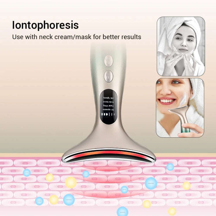 HY38 EMS Micro-Current Constant Temperature Neck Beauty Instrument Facial Introduction Device(Black)