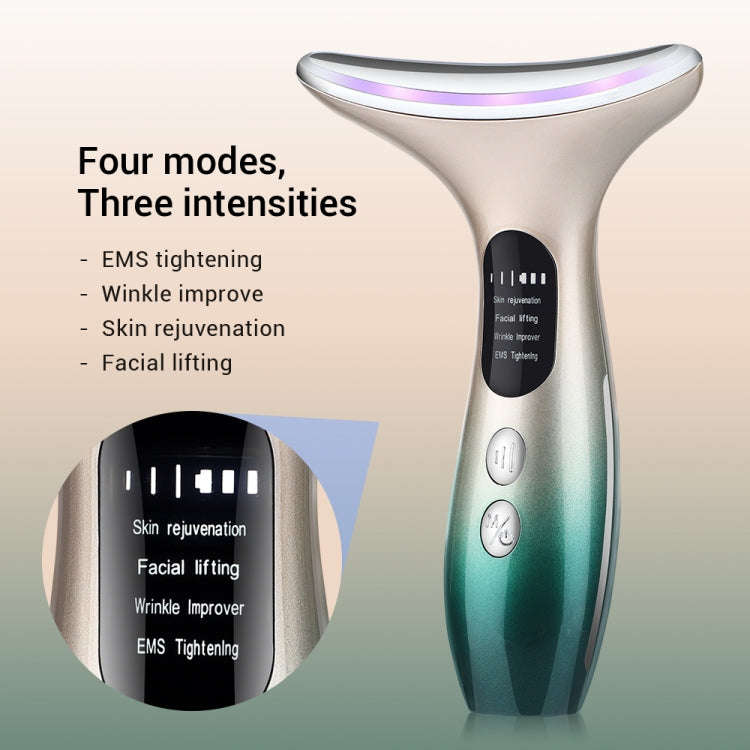 HY38 EMS Micro-Current Constant Temperature Neck Beauty Instrument Facial Introduction Device(Black)