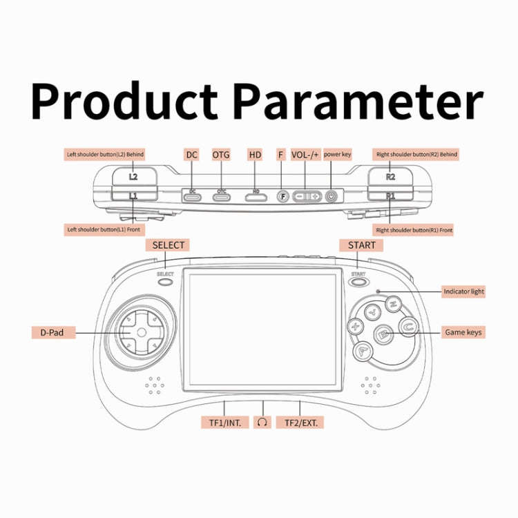 ANBERNIC RG ARC-D Handheld Game Console 4-Inch IPS Screen Linux / Android 11 System Portable Vide...