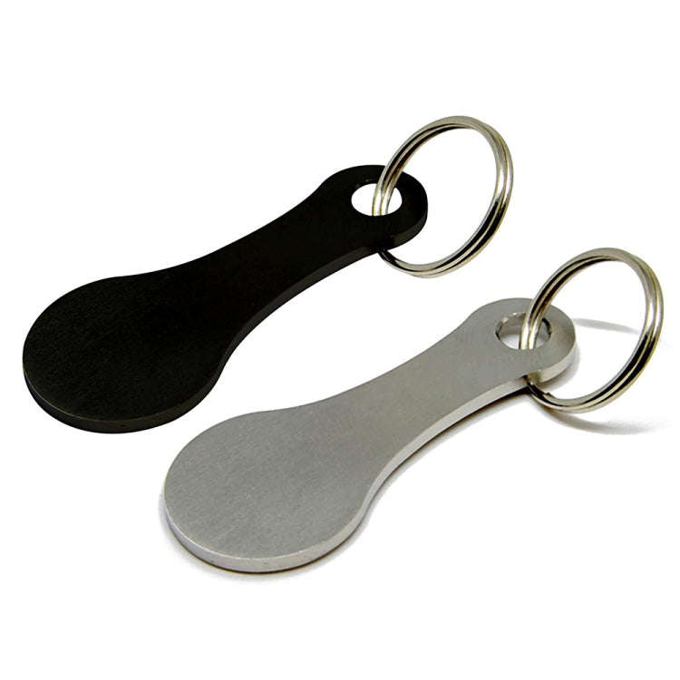 Metal Key Ring Shopping Trolley Tokens Removable Shopping Trolley Keys, Color: Black