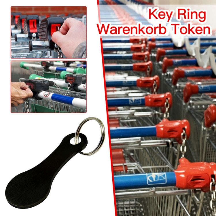 Metal Key Ring Shopping Trolley Tokens Removable Shopping Trolley Keys, Color: Silver