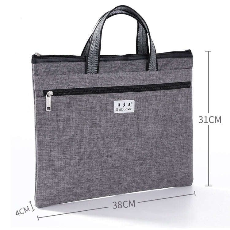 BeiDuoMei Thickened Oxford Cloth Briefcase Portable File Bag A4 Storage File Package(Blue)