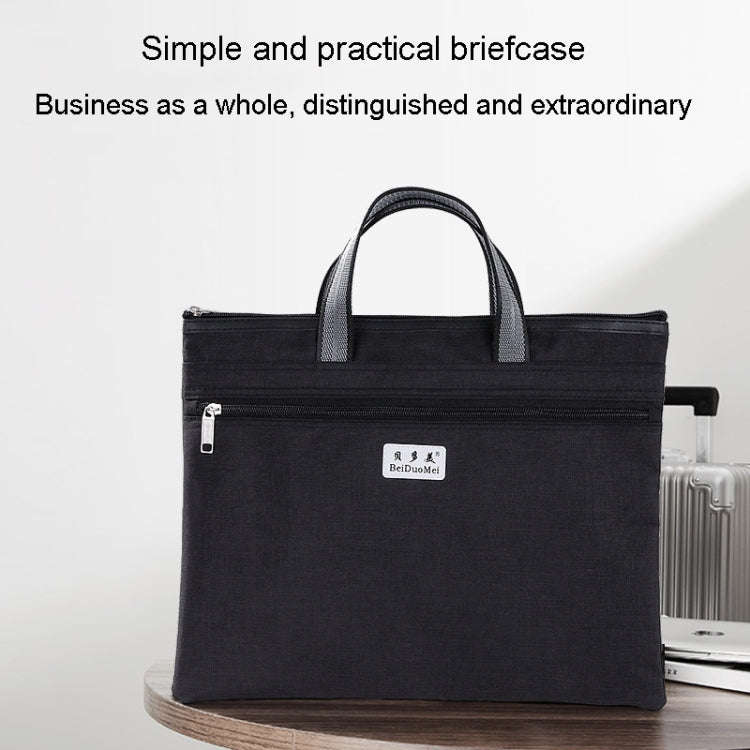 BeiDuoMei Thickened Oxford Cloth Briefcase Portable File Bag A4 Storage File Package(Blue)